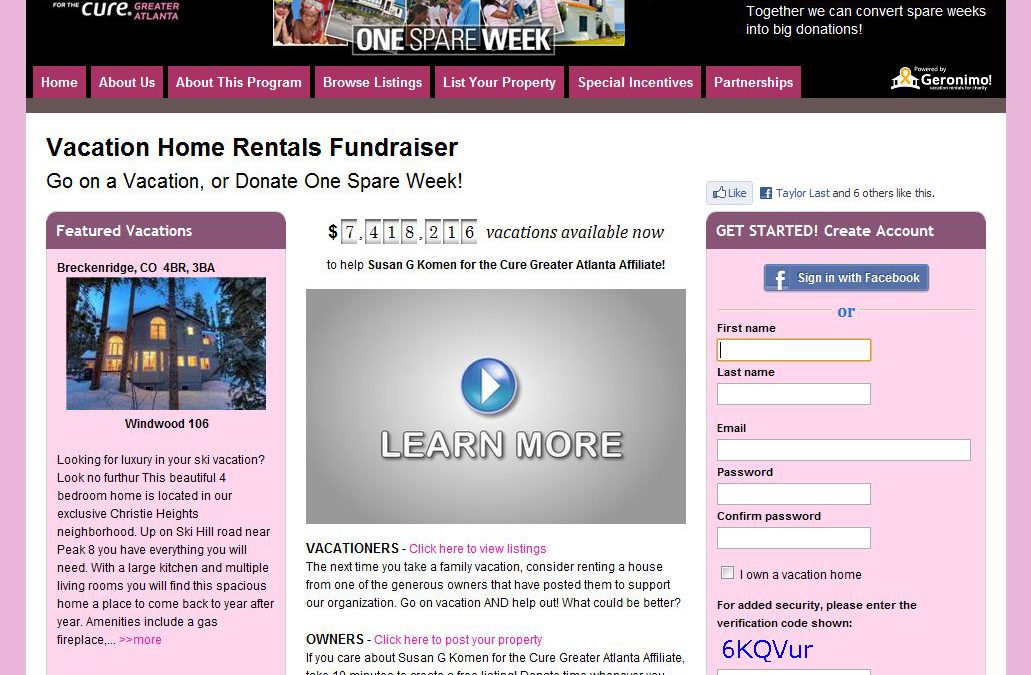 New TravelPledge Account for Komen for the Cure